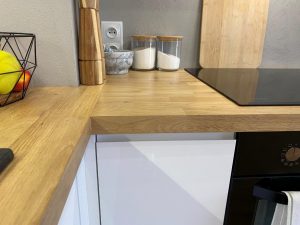 Blat kuchenny w kolorze drewna Gradal meble na wymiar Stolarz Poznań